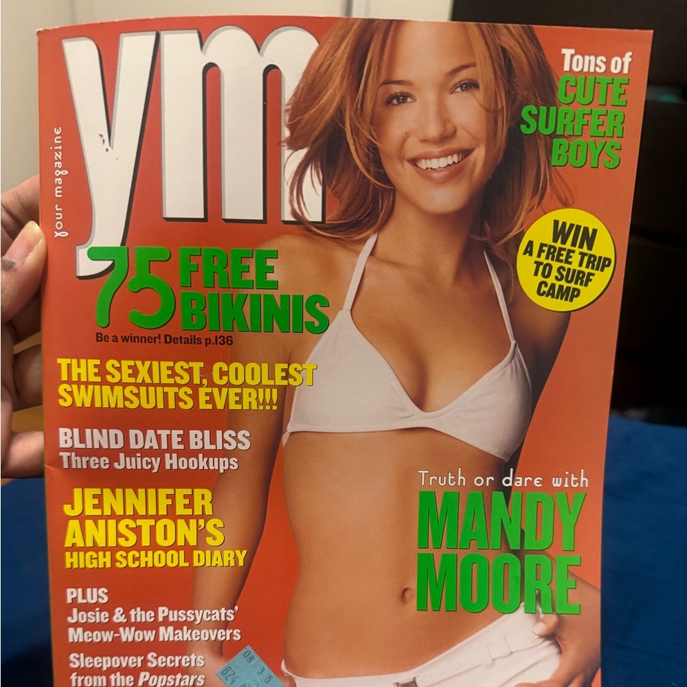 YM Magazine May 2001 Swimsuit Issue Mandy Moore Jennifer Aniston Y2K Teen RARE